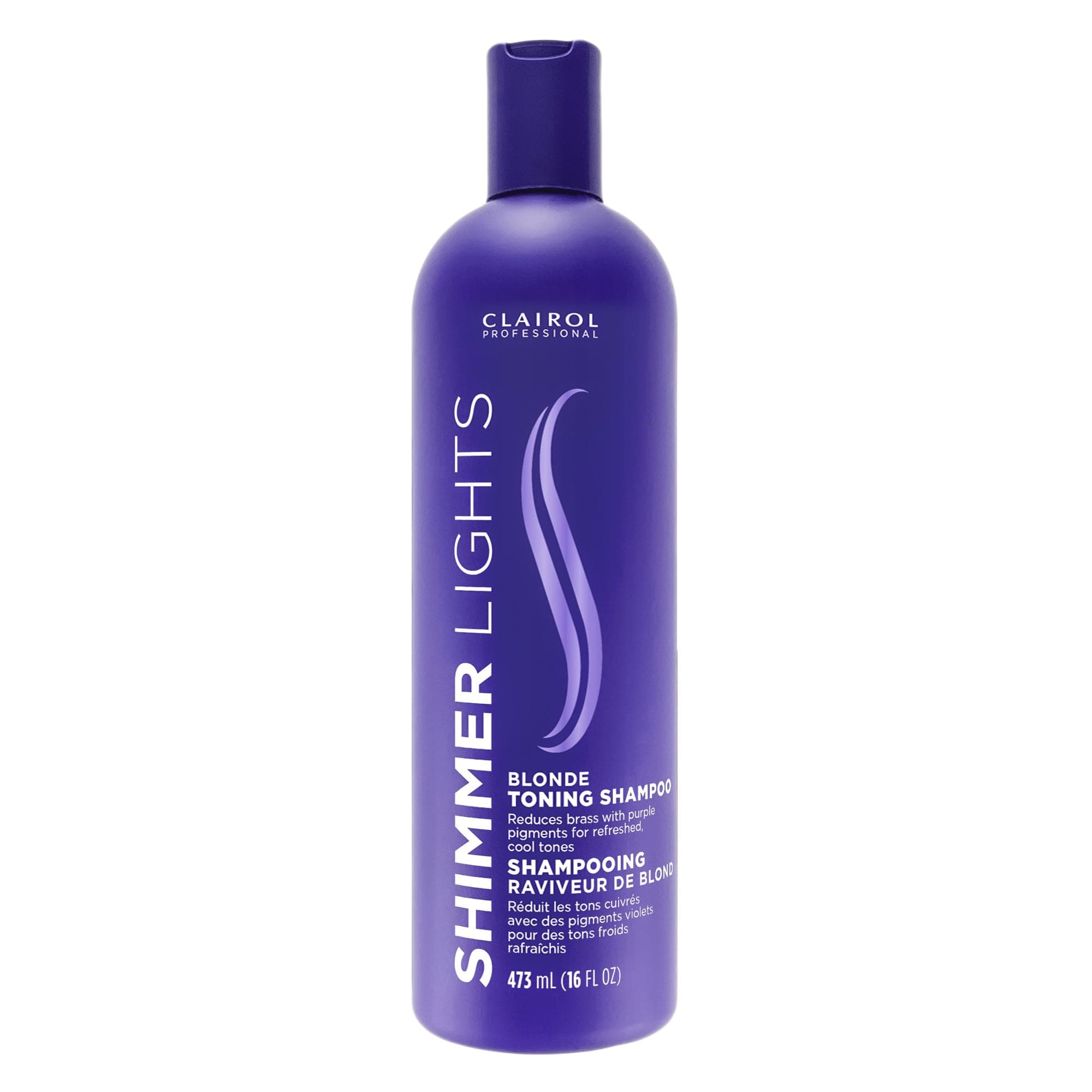 Clairol Professional Shimmer Lights Purple Shampoo| Neutralizes Brass & Yellow Tones | For Blonde, Silver, Gray & Highlighted Hair