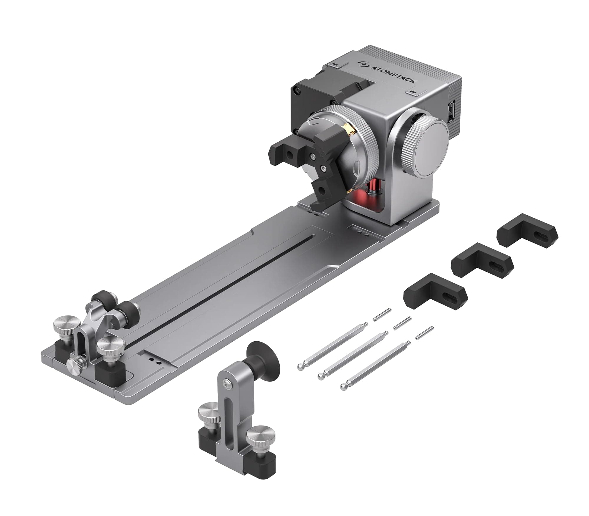 ATOMSTACK R8 Laser Rotary Chuck Roller, Rotary Roller for Irregular Items Spherical & Cylindrical Objects