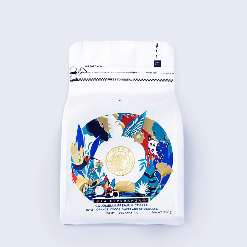 SEDNA Specialty Coffee - Colombian Coffee Beans - Single Origin 100% Arabica - Medium Roast 250 g