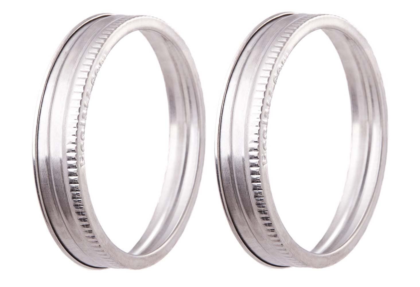 Stainless Steel Jar Bands - Durable and Rust-free Canning Rings - By EcoJarz (2 Wide Mouth Jar Bands)