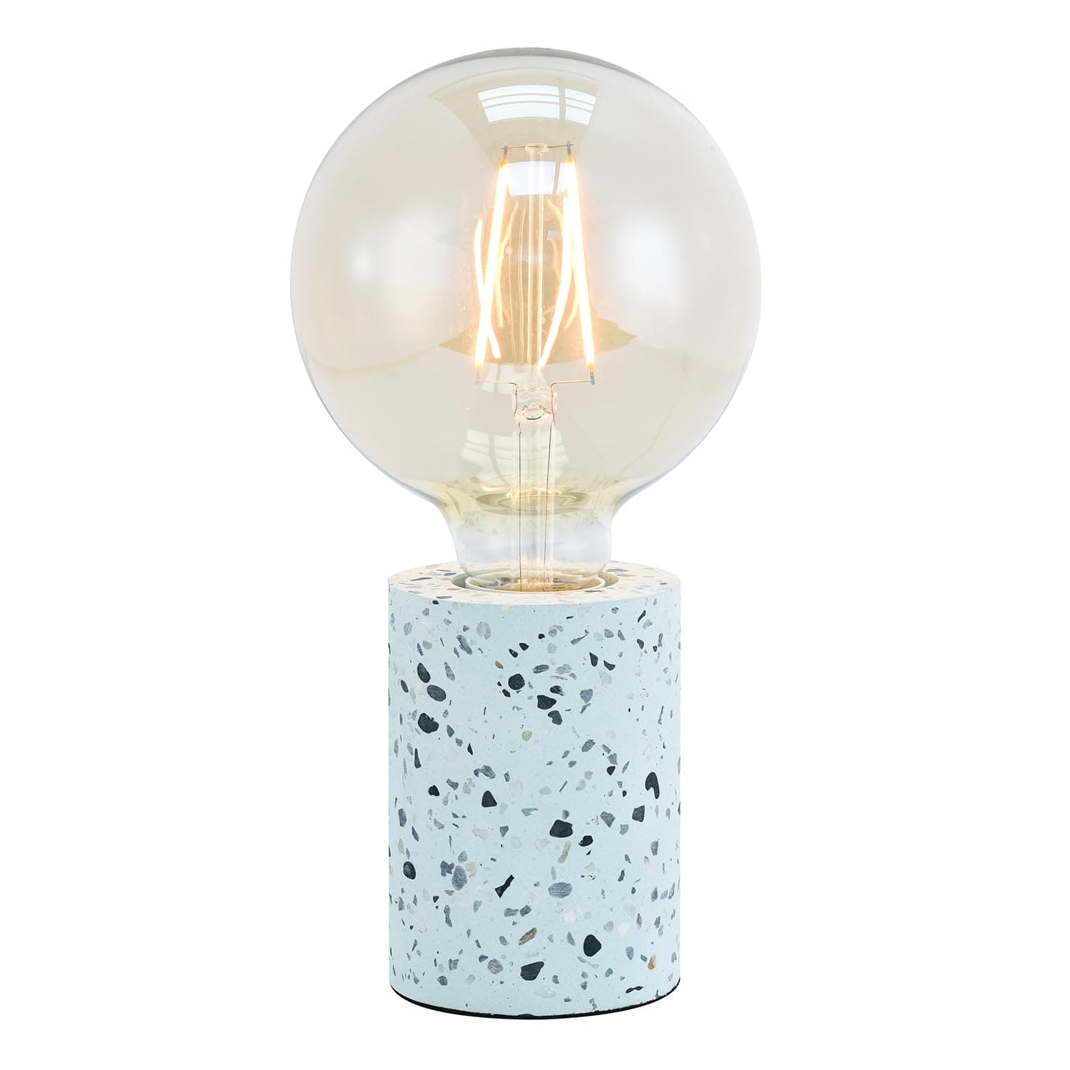 Modern and Unique Duck Egg Mosaic Concrete Table Lamp for Vintage Industrial Feature Style Light Bulbs | 1 x E27 60w Maximum | 11cm x 8cm by Happy Homewares