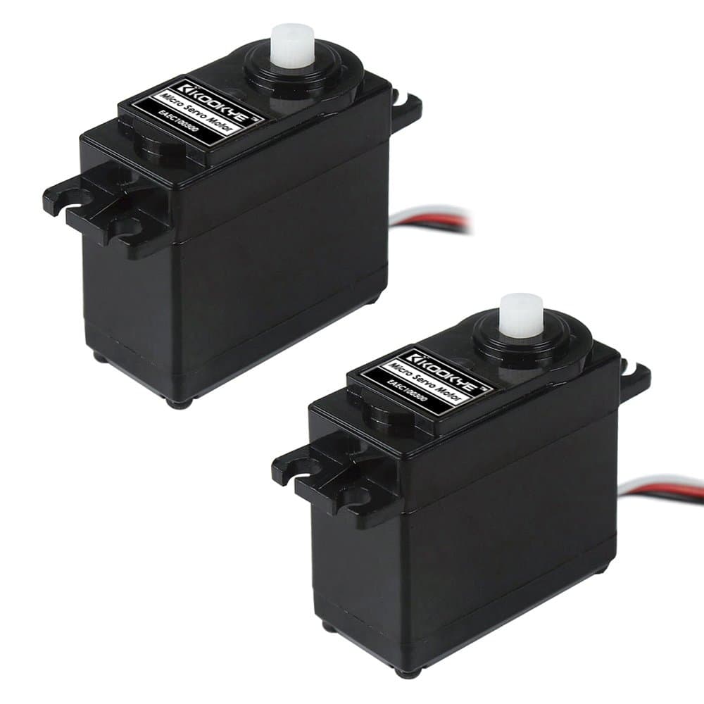 (2x DS04 Servo) - 2PCS Mini Servo Motor 360 Degree Continuous Rotation w/ Servo horn Set (Arm , X , wheel, Star) for RC Car Robot Helicopter Aeroplane Model