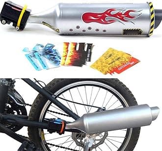 1PC Bike Exhaust Bicycle Exhaust Sound System Bike Turbo Exhaust Pipe Mini Carbon Round Muffler Exhaust Motorcycle Noise Maker Cycling Accessories
