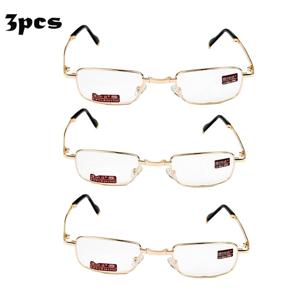 3 PRS Southern Seas Mens Womens Folding Reading Work Office Home Travel +2.50 Glasses w Blue Case