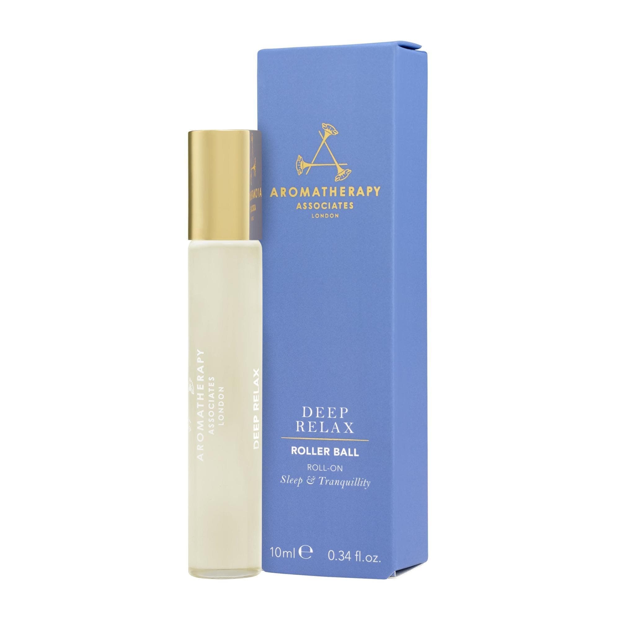 Aromatherapy Associates Deep Relax Roller Ball 10ml - 100% Natural, London Hand Crafted Roll On - Relaxing Vetivert, Calming Camomile & Grounding Sandalwood