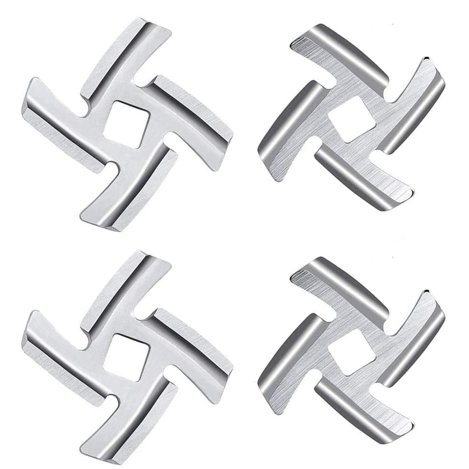Meat Grinder Blades Meat Grinder Stainless Steel Food Grinder Accessories,Food Blade Knife Cutter Compatible,for Size 5,Fits Kitchen (4 Pack 5# Knife)