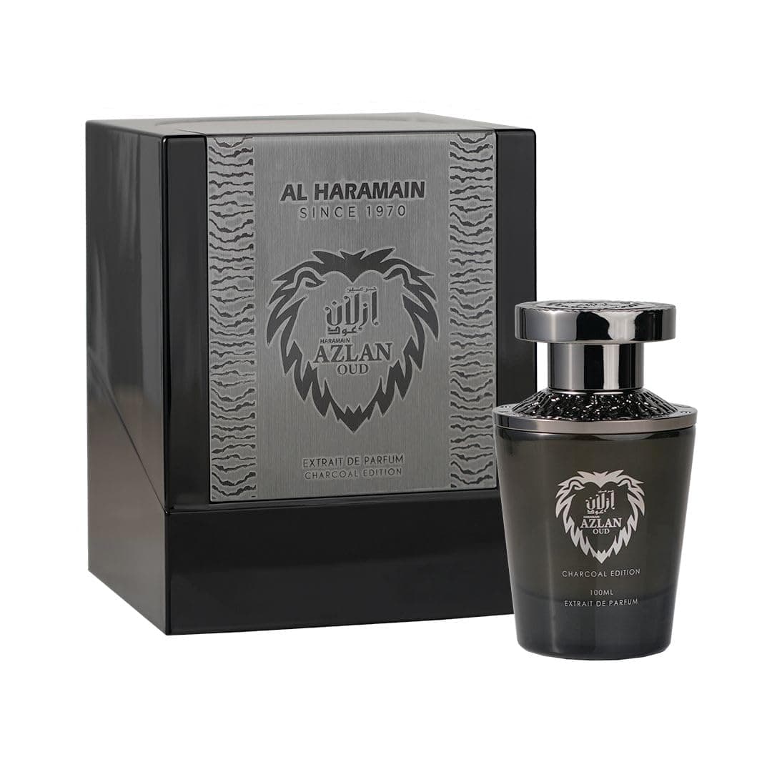 Azlan Oud Charcoal Edition Extrait De Parfum for Men, 3.33 Ounce