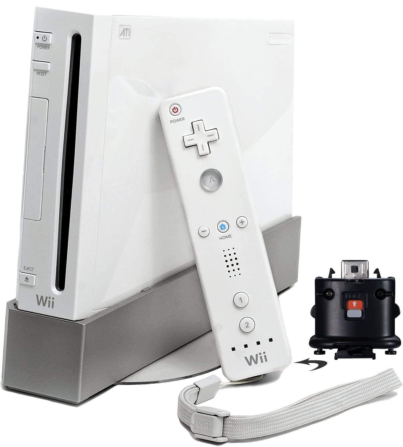 Replacement for Wii Motion Plus Adapter,Compatible with Wii Remote Controller(Black,2pcs)