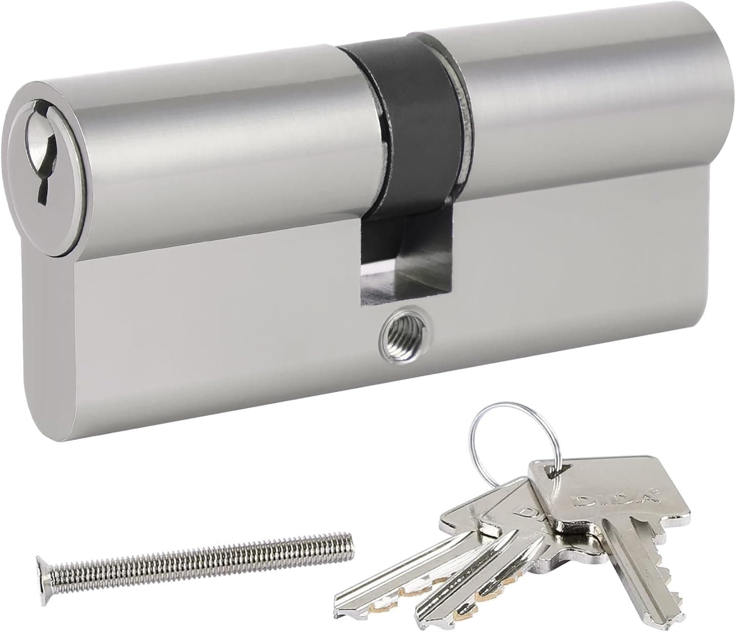 Biella Brass Cylinder Lock Barrel Profile Lock with 3 Keys Lock Anti-Rust Suitable For Wooden Doors, Aluminum Doors (LOCK CYLINDER, 90MM)