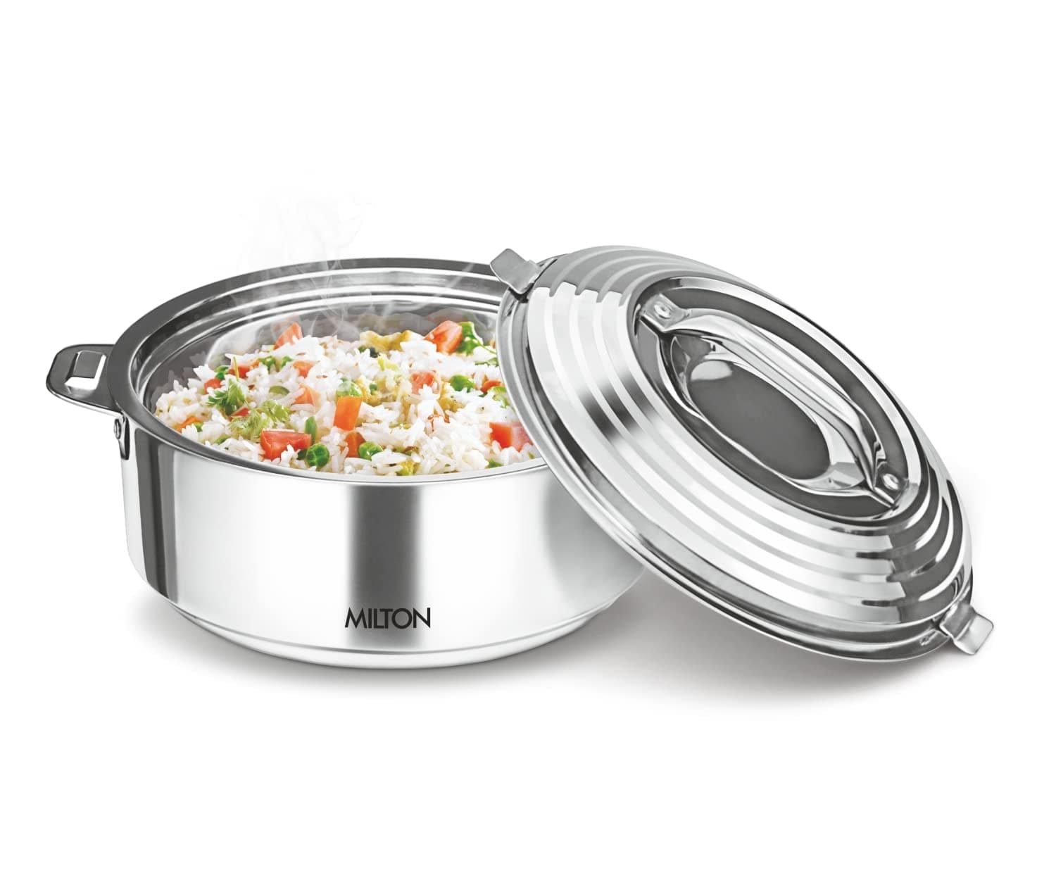 Galaxia 3500 Insulated Stainless Steel Casserole, 3.5 qt. (3300 ml, 111 oz) Thermal Serving Bowl, Keeps Food Hot & Cold for Long Hours, Elegant Hot Pot Food Warmer Cooler, Silver
