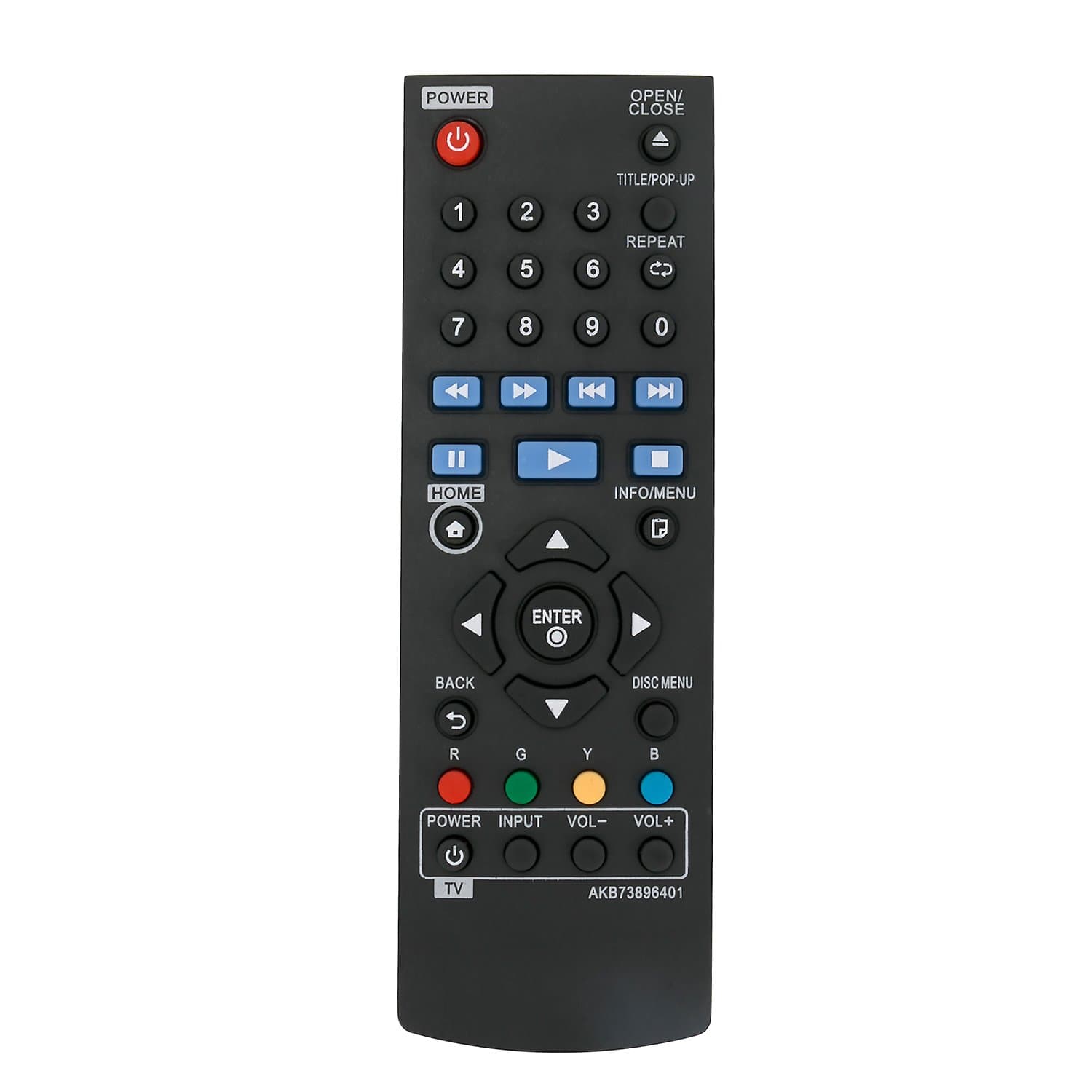 New AKB73896401 Replace Remote for LG BLU RAY DISC DVD Player BP135 BP145 BP155 BP175 BP255 BP300 BP335W BP340 BP350 BPM25 BPM35 UP870 UP875 BP550