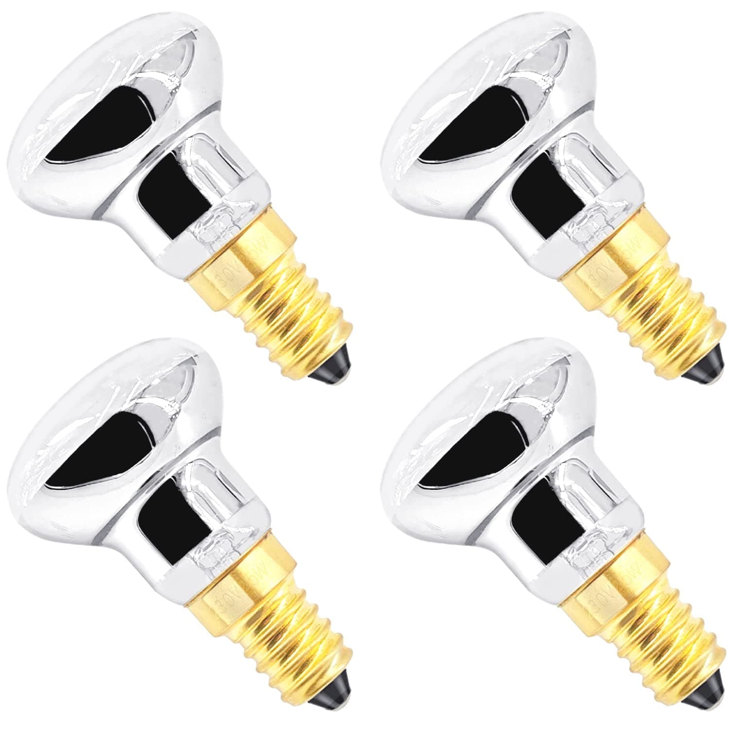 Haraqi 4 Pack Replacement Bulbs for Lava Lamps,Glitter Lamps,R39 E14 25 Watt 400 Lm Reflector Bulbs