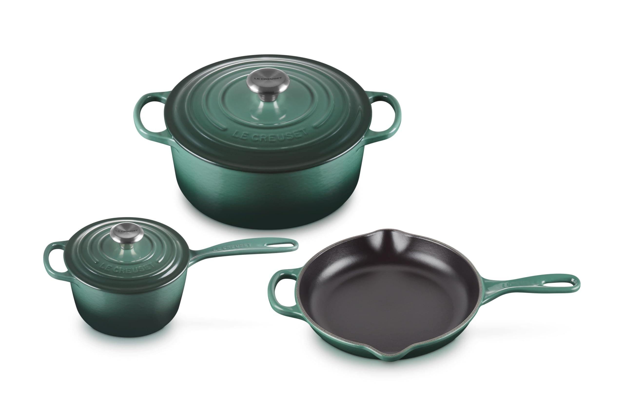 Enameled Cast Iron Signature Cookware Set, 5 pc, Artichaut