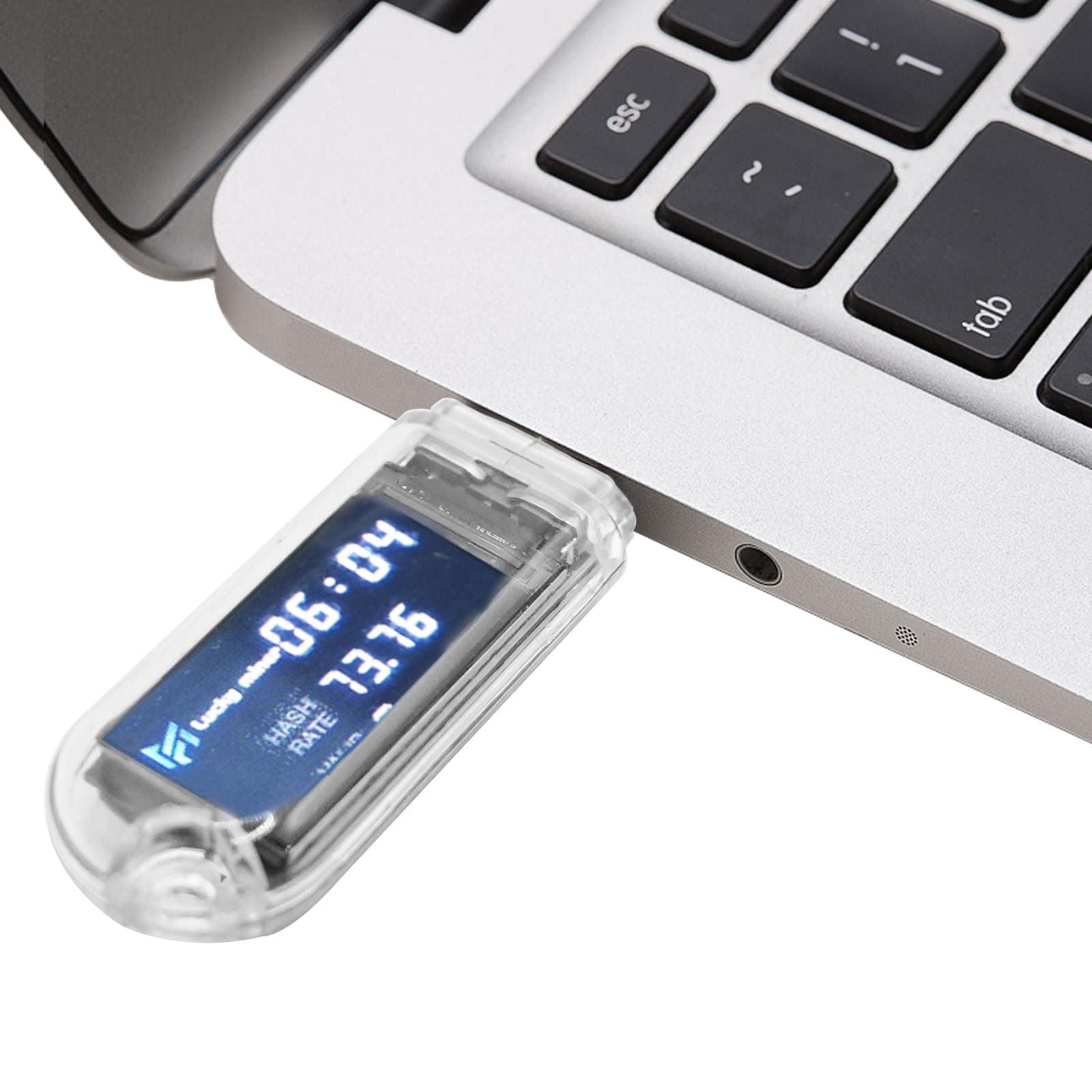 USB Bitcoin Miner Stick Mini Solo Miner LV03 BTC Lottery Crypto Miner 2.4G WiFi 74KH 1W with Display ASIC Algorithm Bitcoins Mining Rig Cryptocurrency Miner Silent(1PCS)