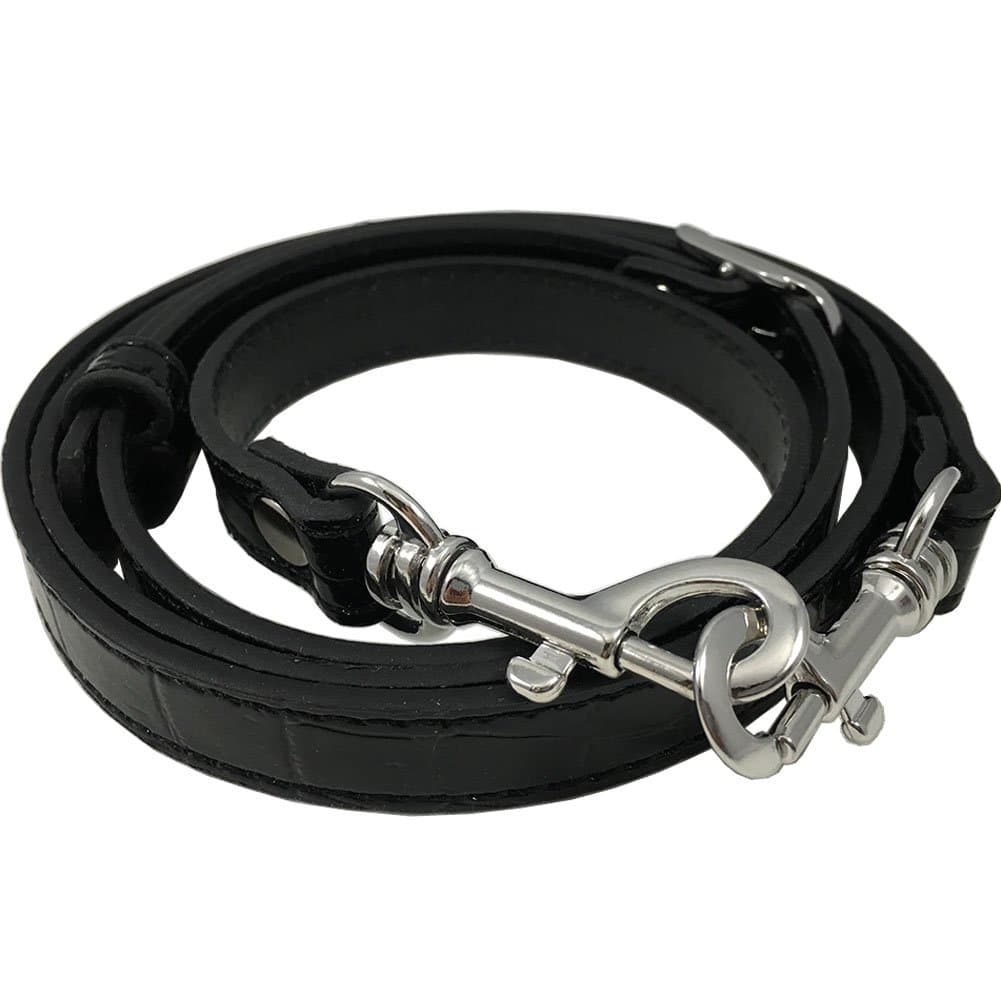 5/8” Black Embossed Faux Croc Adj Replacement Cross Body Purse Strap