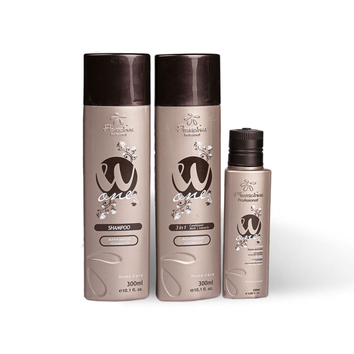 W One Nanoplastia Treatment 120Ml Along With 3 In 1 Conditioner & Shampoo 300Ml (Set of 3)