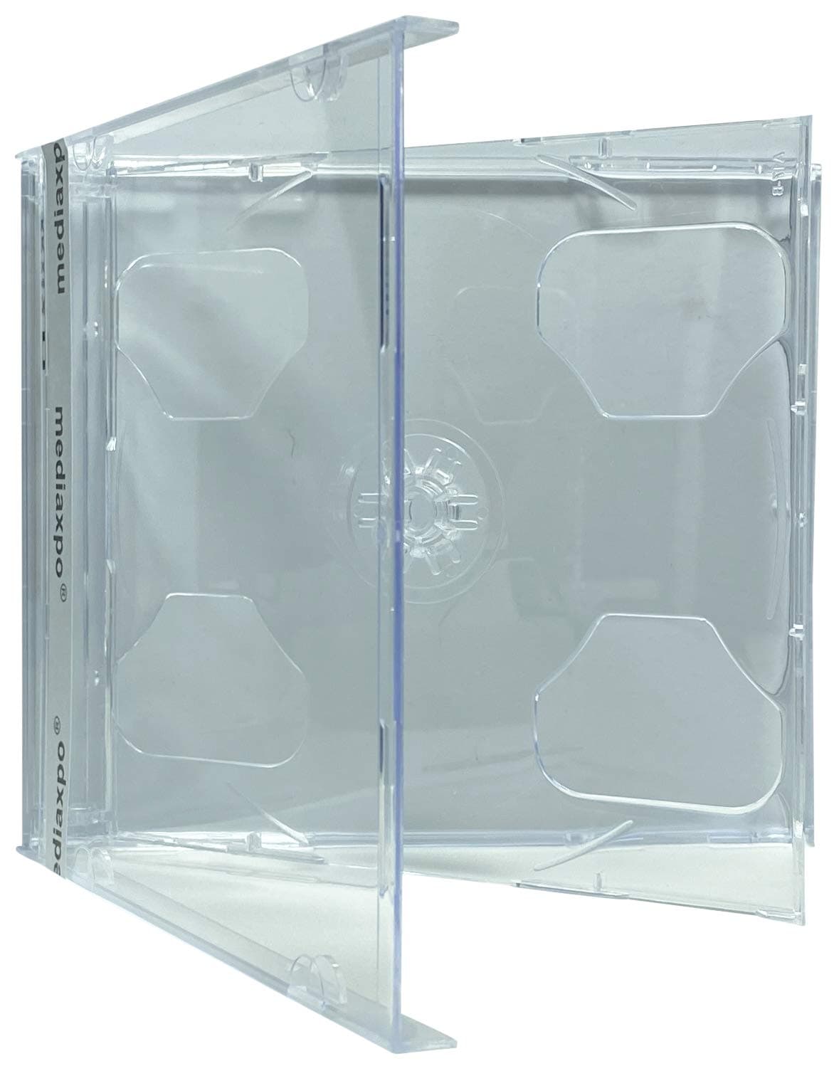 Mediaxpo 10 Standard Clear Smart Tray Double CD Jewel Case