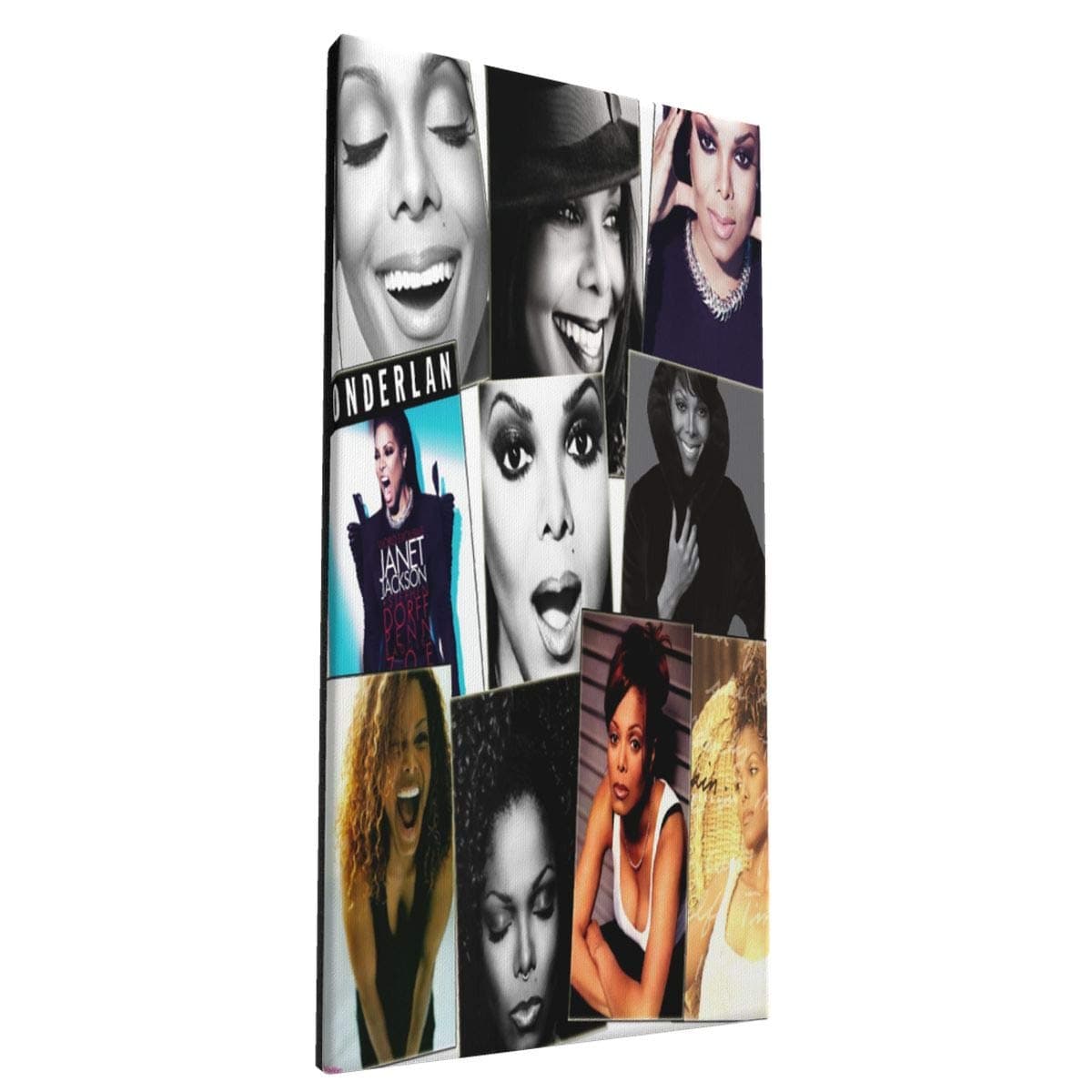 ELISE GILES Janet Singer Jackson Janet Painting Wall Art Canvas Pictures Artwork Wall Art for Bedroom Living Room Bathroom Decoration Framed Ready to Hang 8X16 Inch