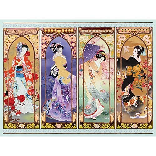 500 Piece Jigsaw Puzzle for Adults - Oriental Gate Quilt - 500 pc Geisha Jigsaw by Artist Haruyo Morita