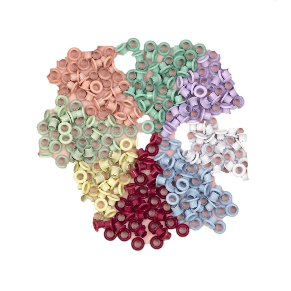 Craftelier - Pack of 180 Standard Eyelets in Assorted Colours for Decorating Scrapbooking and Crafts Projects | Compatible with Crop-A-Dile | Inner Diameter 5 mm and Outer 8 mm