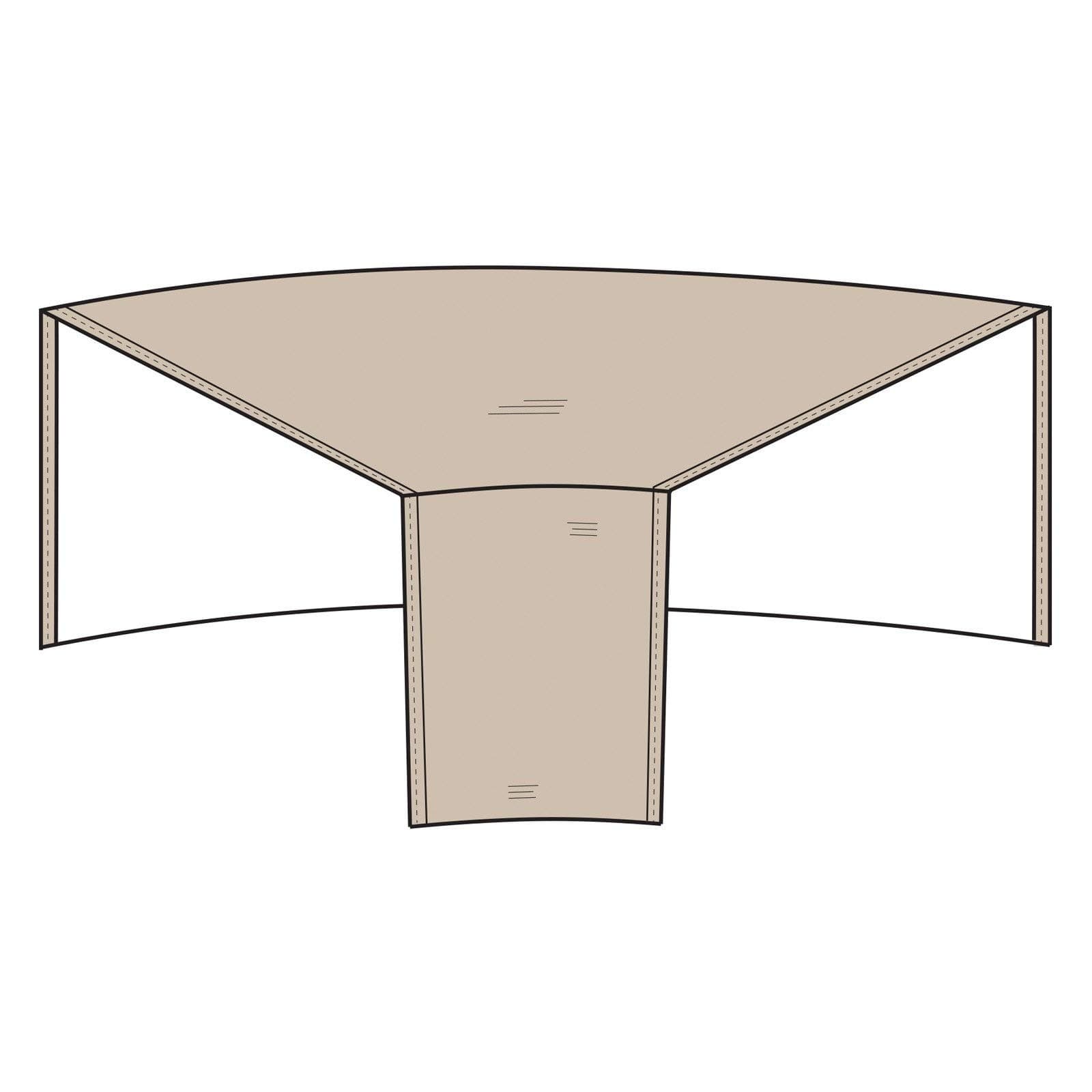 Protective Covers Inc. Modular Sectional Sofa Cover, Individual Wedge Piece, 52"W x 40"D x 32"H, Tan - 1250-TN