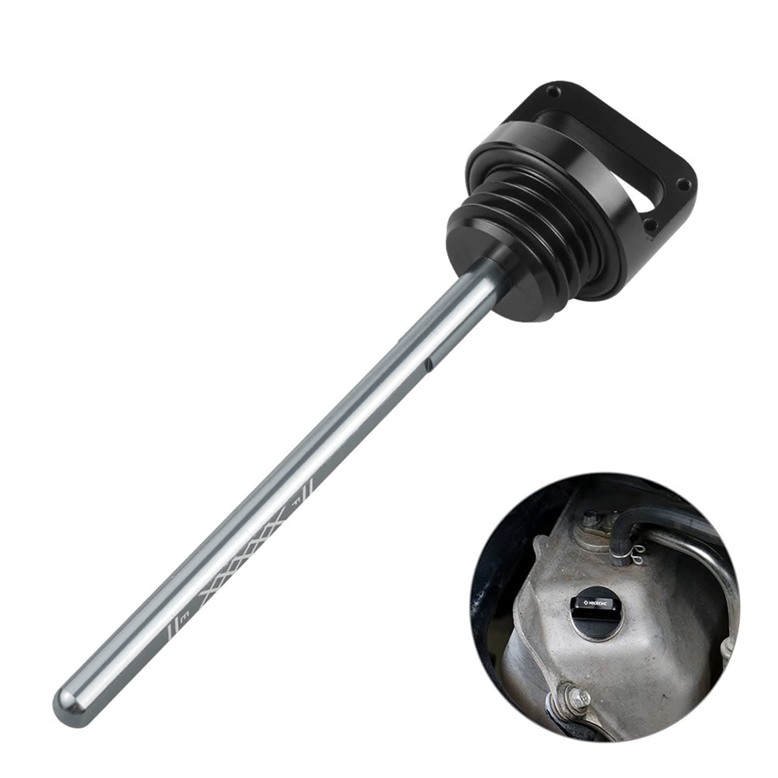 NICECNC T6 Aluminum Engine Oil Dipstick with O-Ring Compatible with Yamaha Raptor 700 YFM700 YFZ 450 2004-2009,2012-2013 Replacement for 5LP-21761-00-00 5LP-21761-00-00 See fitment