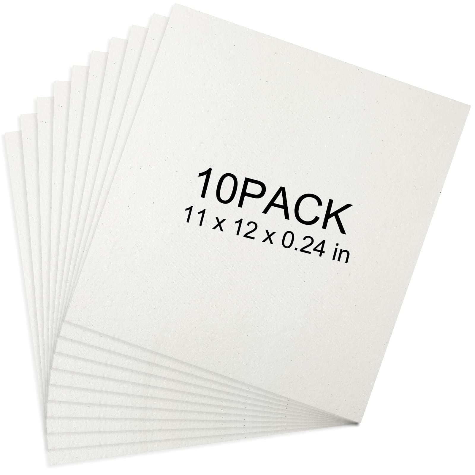 10 Pcs Kiln Paper Ceramic Fiber 11 x 12 High Temperature Ceramic Temp Gasket Material Paper White Insulation Fireproof Microwave Kiln Sheet for Glass Fusing(0.24 in)
