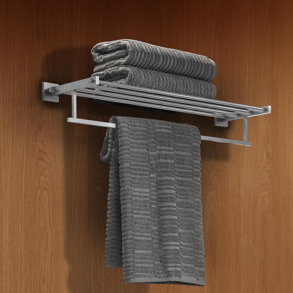 Multipurpose Towel Rack | Corrosion Resistant, Anti-Peel and Scratch Resistant | 304 Stainless Steel with Brushed Steel Finish | 2 Years Warranty (650L x 203W x 113H mm)