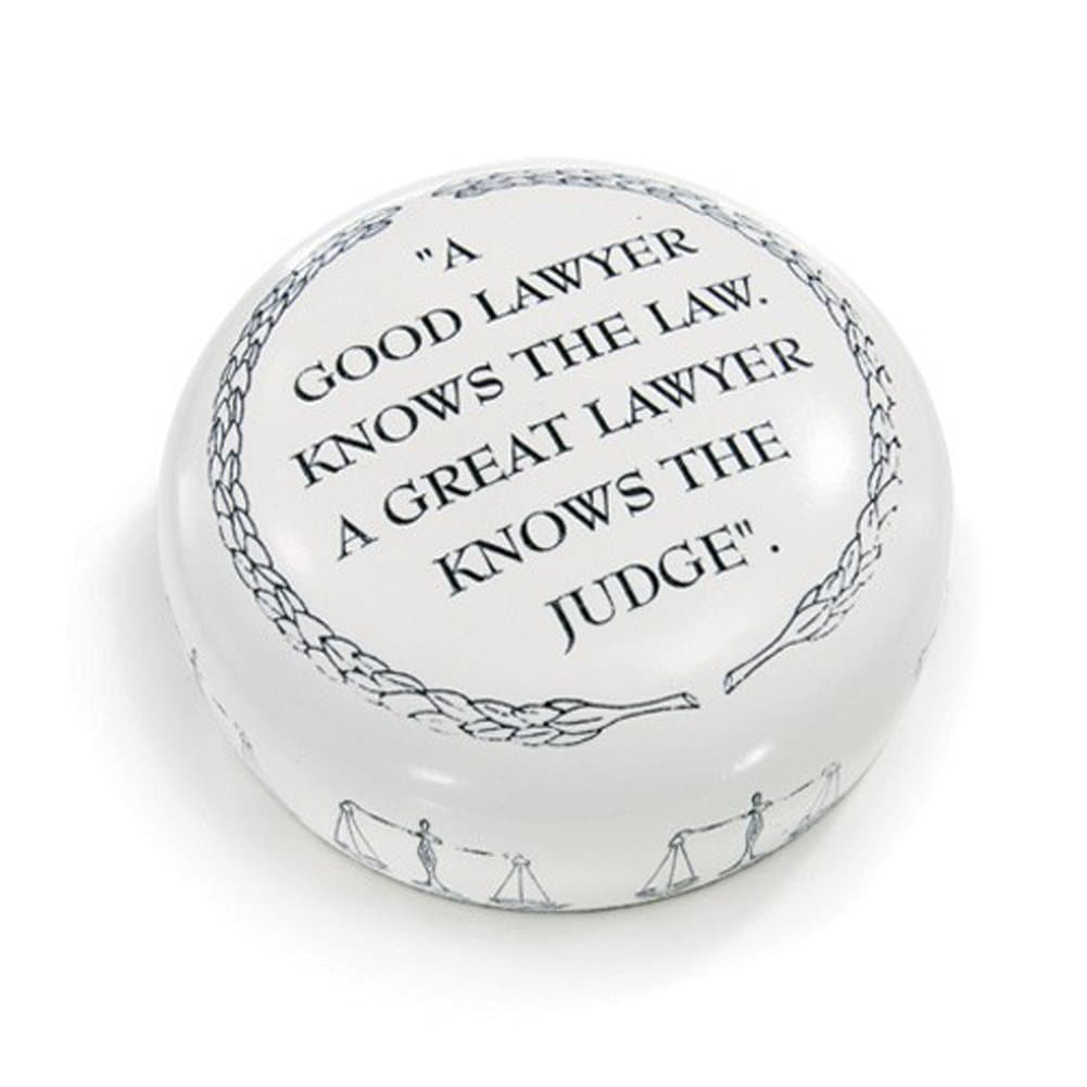 Concord Lawyer Paperweight - 2.5 x 2.5 Inches, 7 Oz, Etched Resin