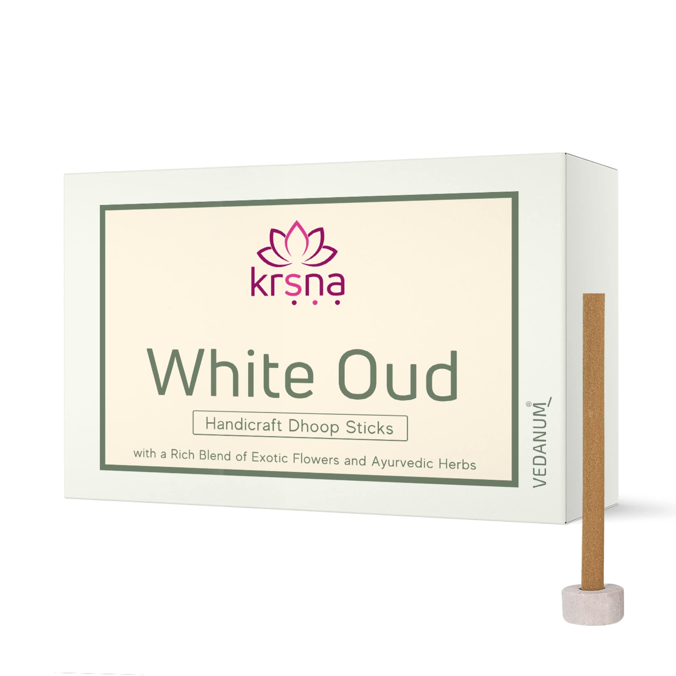 Vedanum Charcoal Free Oud Dhoop Sticks Organic Agarbatti for Meditation, Pooja, and Air Purification Pack of 1