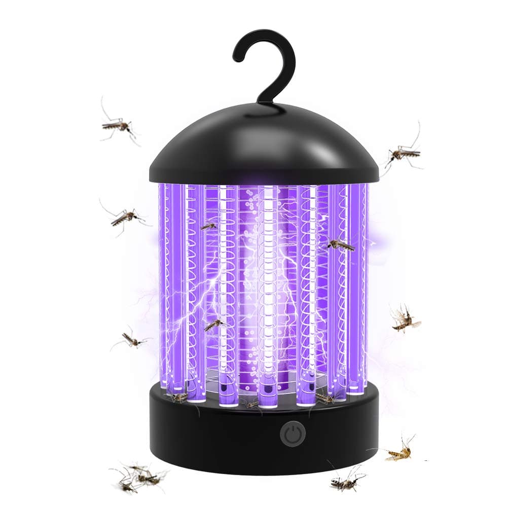 etasche Mosquito Killer Lamp,Bug Zapper UV Insect Trap Portable 2 in 1 Mosquito Zapper Tent Light Camping Lantern Rechargeable Mosquito flies Killer Waterproof for Camping Outdoor Indoor