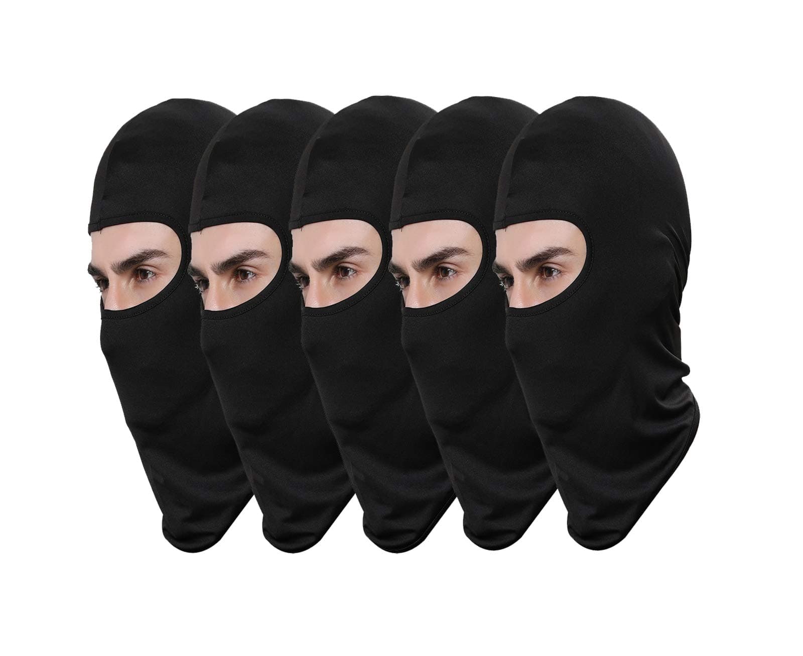 Pack of 5 Face Mask Men Sun Balaclava Dust Proof for Outdoor Riding Fishing Headgear