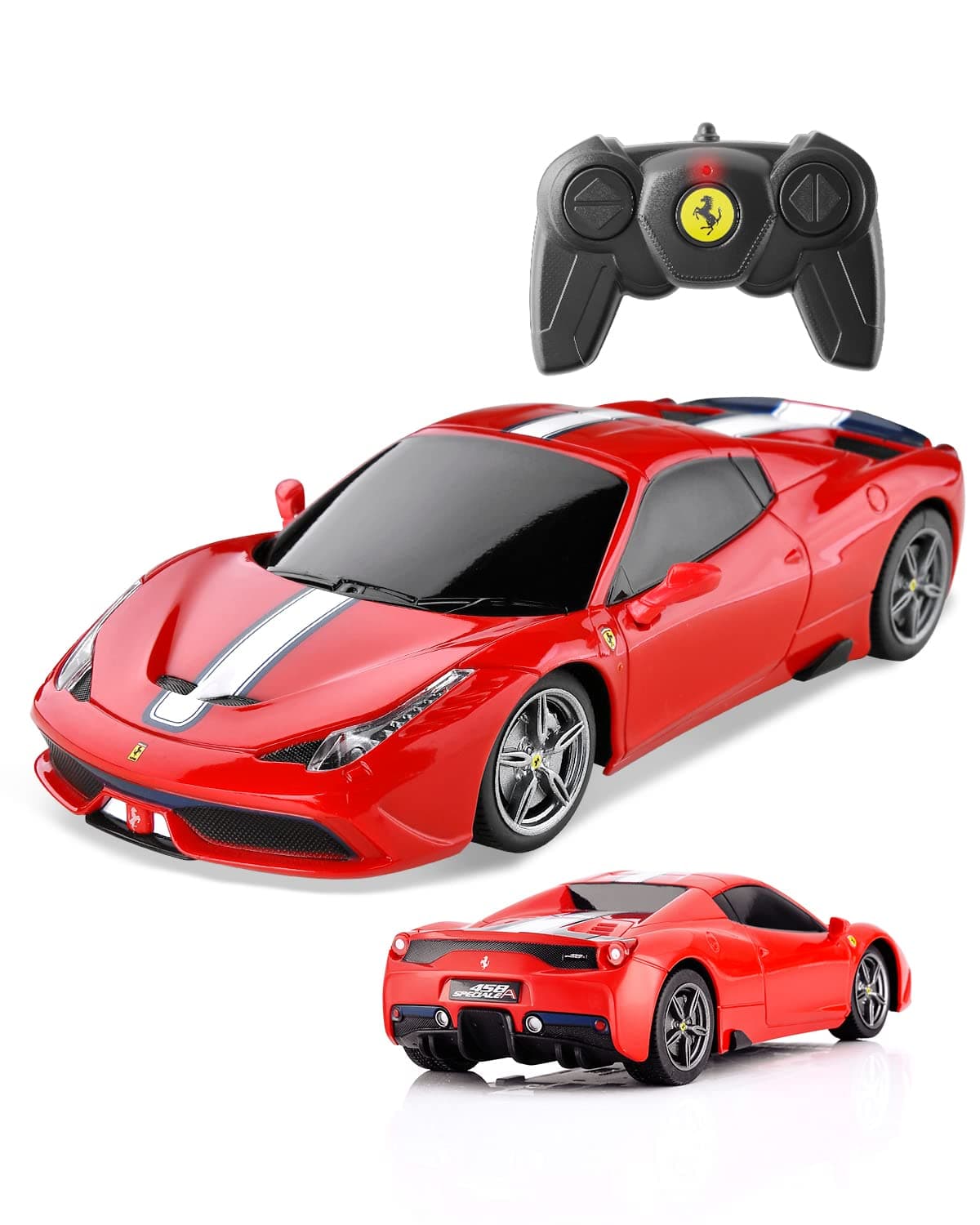 BEZGAR Ferrari Remote Control Cars - 1:24 Officially Licensed RC Series, Electric Sport Racing Toy Car Model Vehicle, 2.4Ghz RC Car for Kids, Adults, Girls and Boys Holiday Ideas Gift (71900 Red)