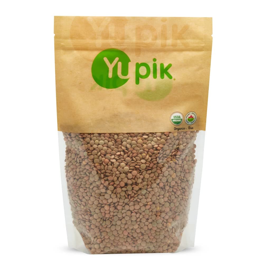 Organic Green Lentils, 2.2 lb (35.2 oz), Non-GMO, Vegan, Gluten-Free, Kosher, Raw, Source of Fiber, Iron & Protein, Fiber & Iron, Ideal for Soups, Salads & Plant-Based Meals