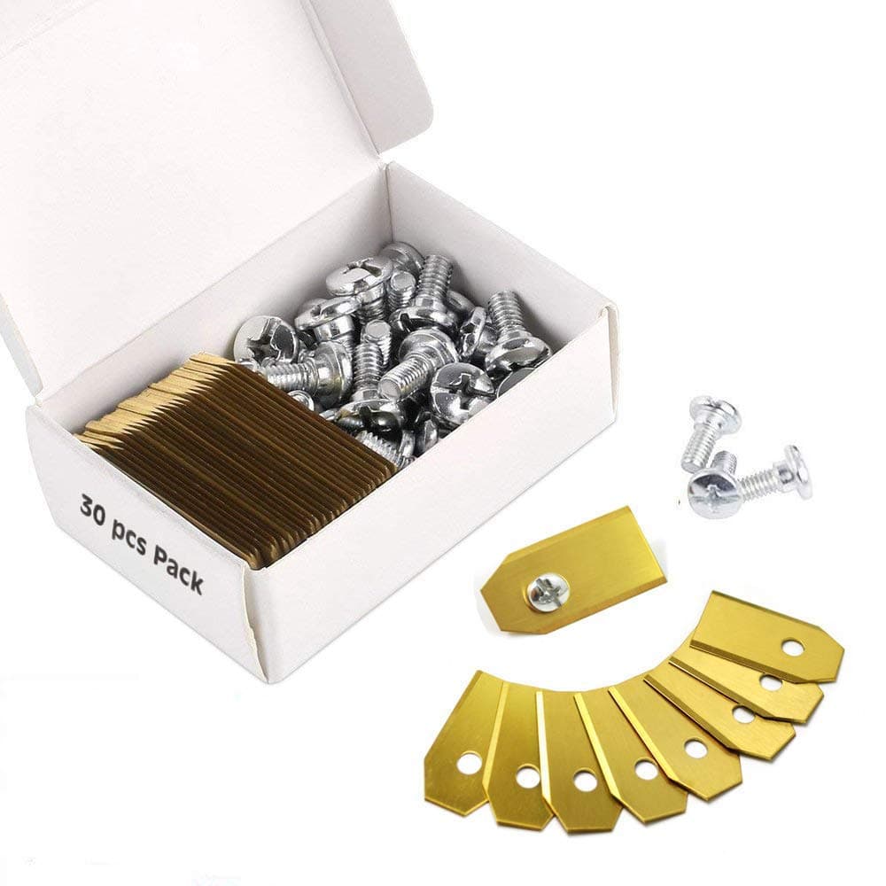 Replacement Mower Blades for All Husqvarna Mower/Gardena Robotic Lawnmowers (35x18x0.75mm) 30PCS (1)