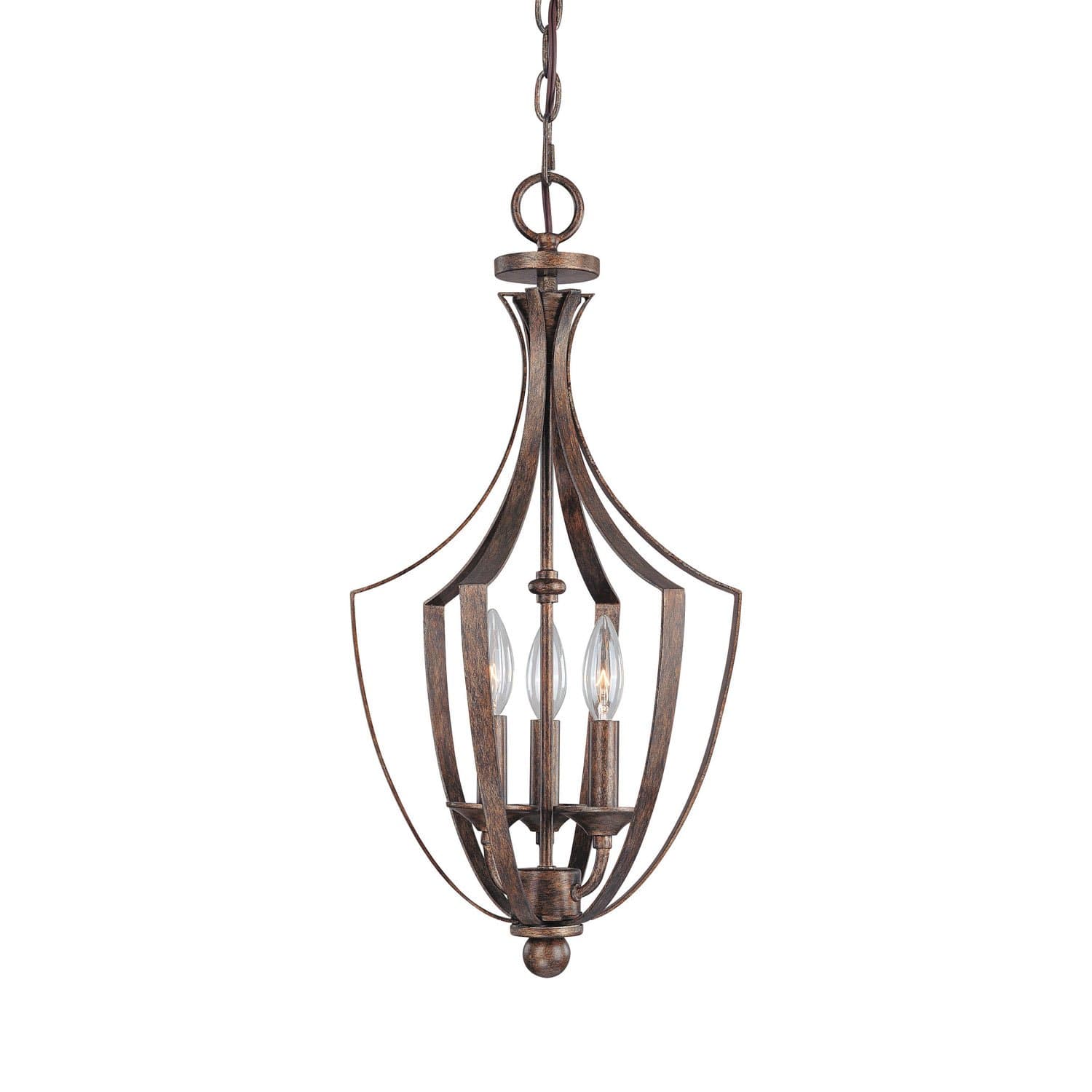 Capital Lighting 9131RT Soho Collection 3-Light Foyer Fixture, Rustic Finish