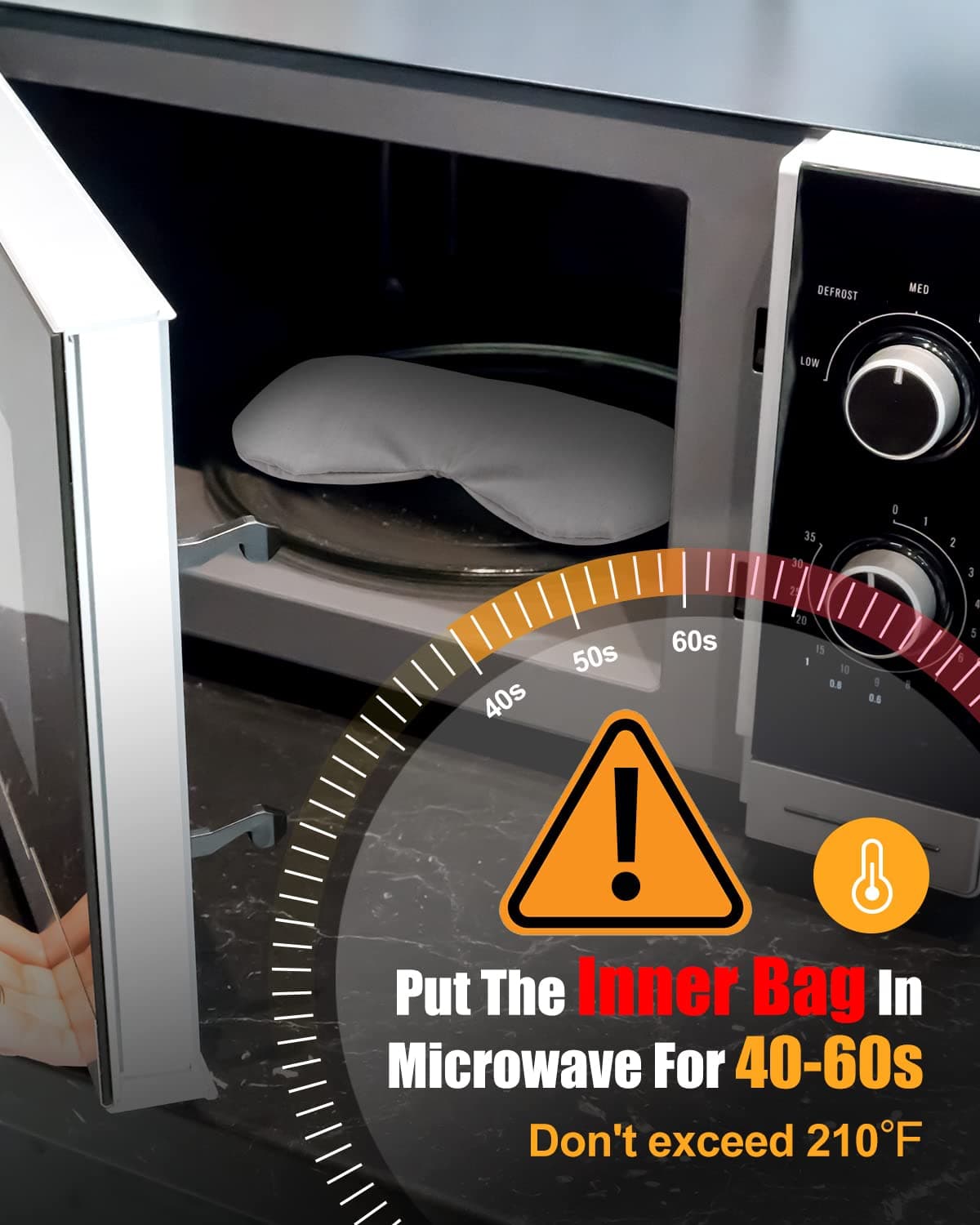 YFONG Lavender Eye Mask, Warm Eye Compress Mask for Dry Eyes, Weighted Eye Masks with Adjustable Strap, Reusable & Comfortable Eye Cover for Puffy Eyes Migraine Sinus Pain-Purple