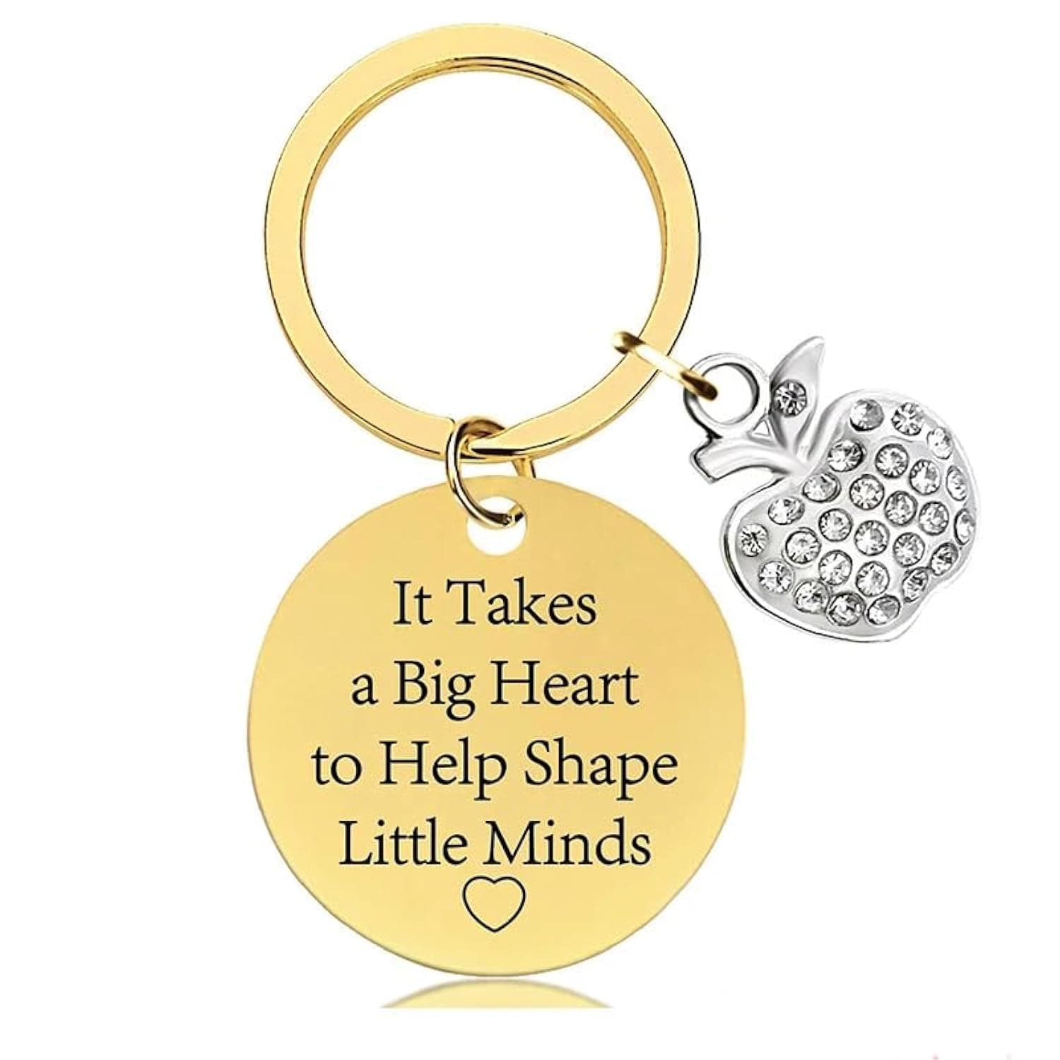 SOLDOUTTeacher Appreciation Gift It Takes a Big Heart to Teach Little Minds Keychain Thank You Gifts for Unisex Women Men for Teacher's Day