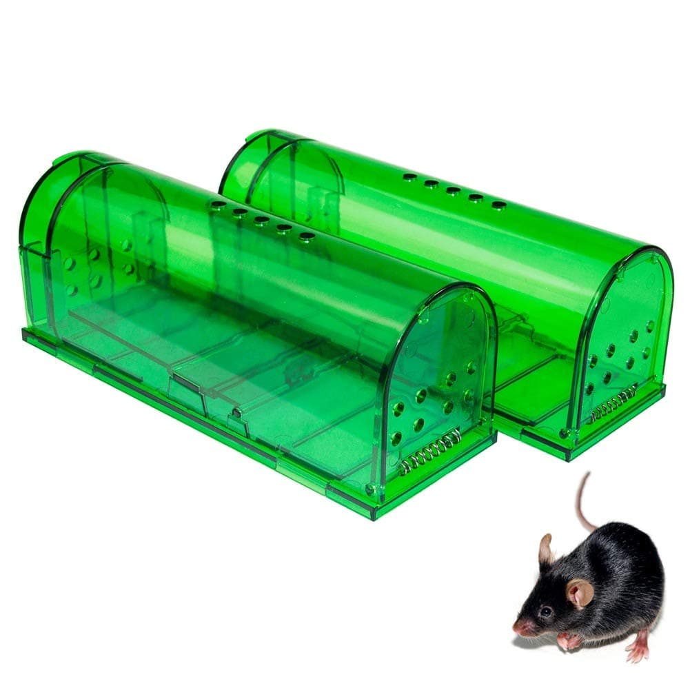 Humane Mouse Trap - Mouse Traps That Work – Best Mouse, Mice and Rat Trap – Plastic Traps Live Catch and Release Rodents, Safe Around Children and Pets (2Packs)