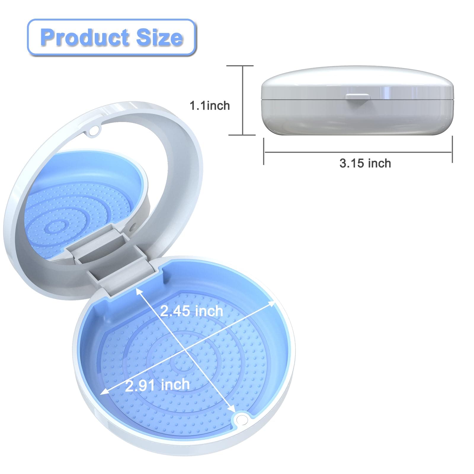 BVN Braces Box with Mirror Grinding Splint Box Braces Box: Prosthesis Box, Tooth Rail Box, Braces Box, Dental Trunk, Denture Box, Prosthesis Box, Prosthesis Box, White