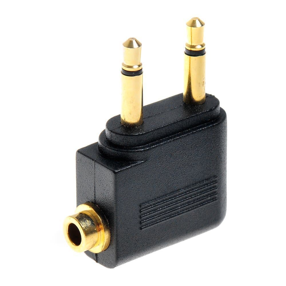 Yosenn Golden Plated Airline Airplane Flight Adapter (4-Pack) For Headphones