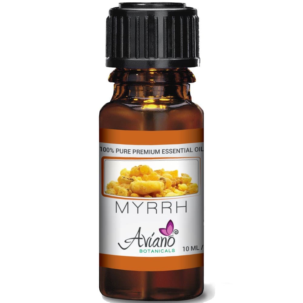 100% Pure Myrrh Essential Oil - Ultra Premium Undiluted Myrrh Oil by Aviano Botanicals - 10ml Bottle