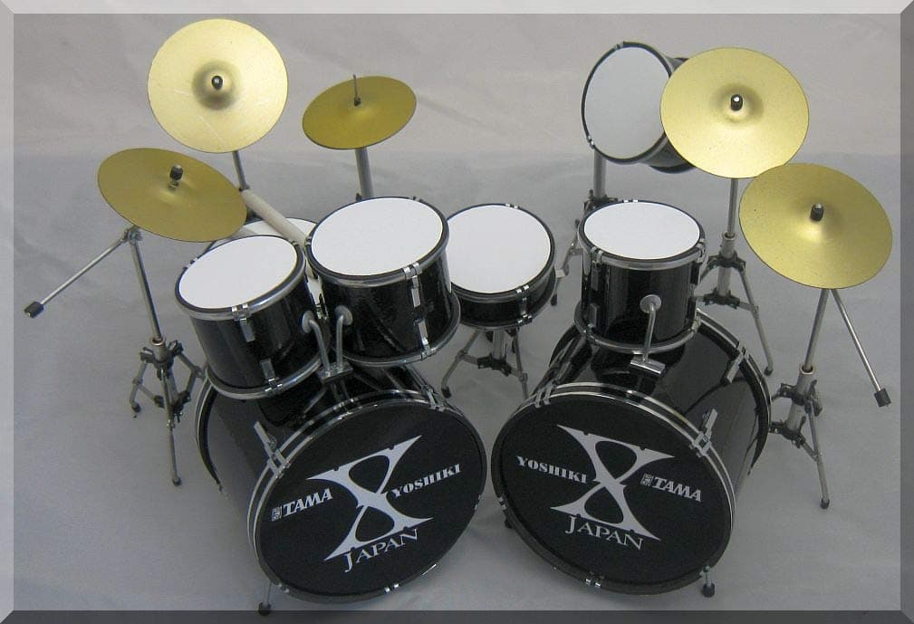 YOSHIKI X-Japan Miniature Drum set Hide (for decoration only)