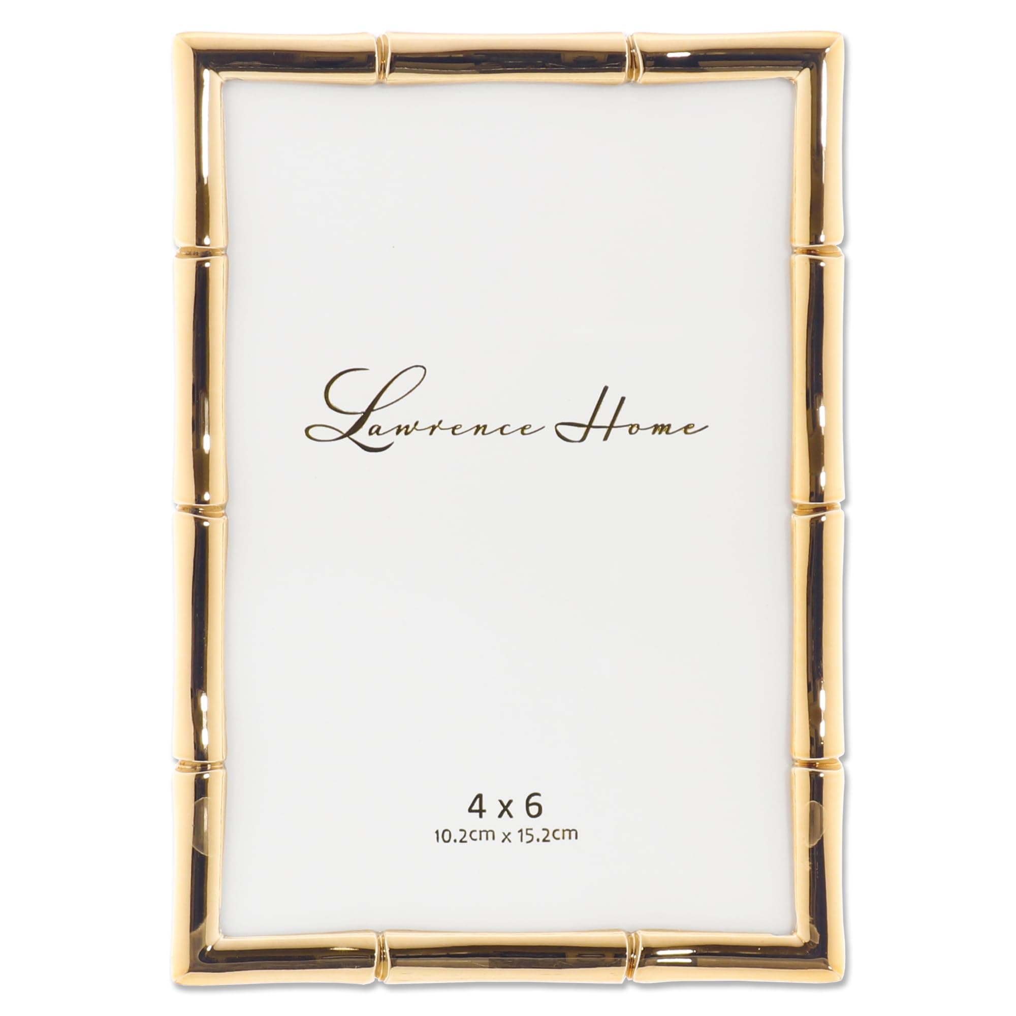 4x6 Gold Metal Bamboo Design Picture Frame