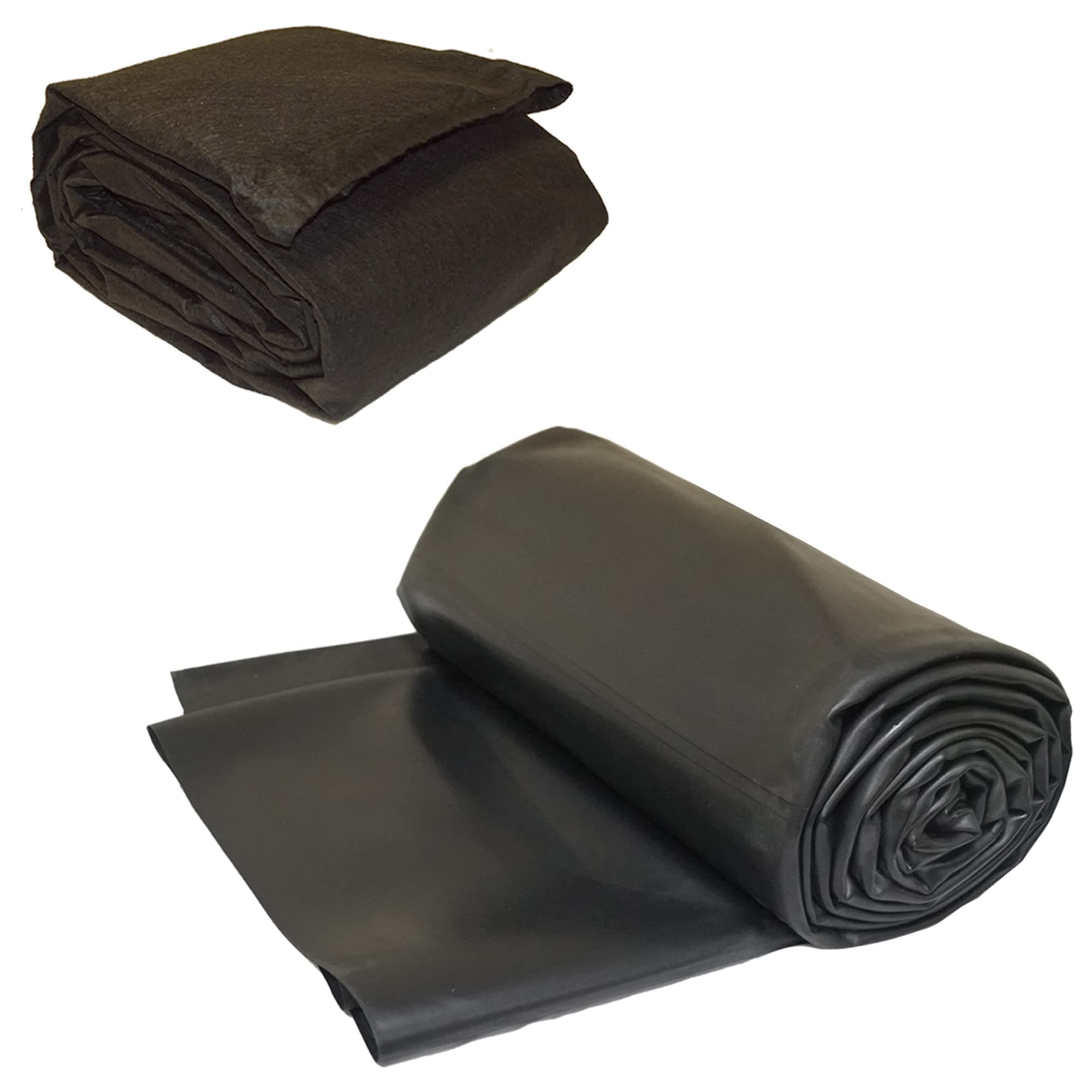 LifeGuard Pond Liner 5 ft. x 50 ft. 45 Mil EPDM Rubber and Underlayment Combo - CLGUG05X50