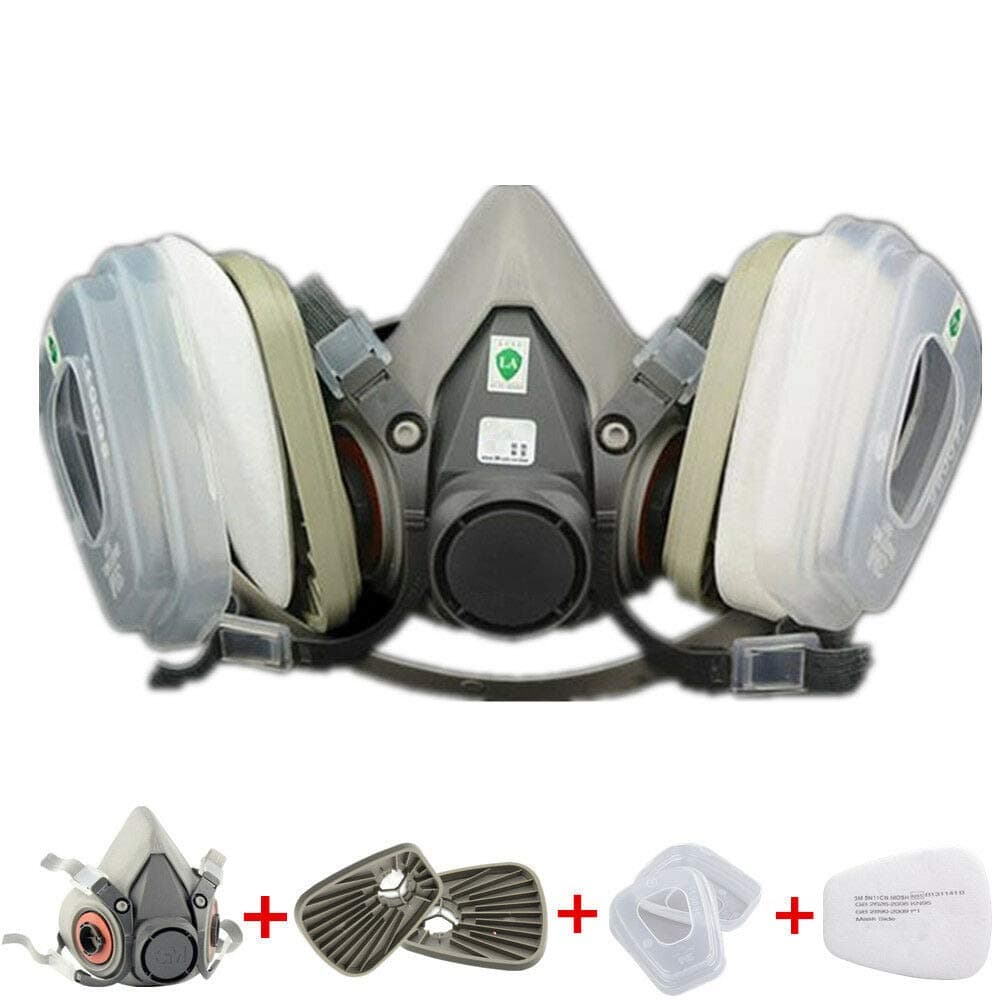 7 in 1 Half Face Mask Painting Spray Dust Protector Respirator Set