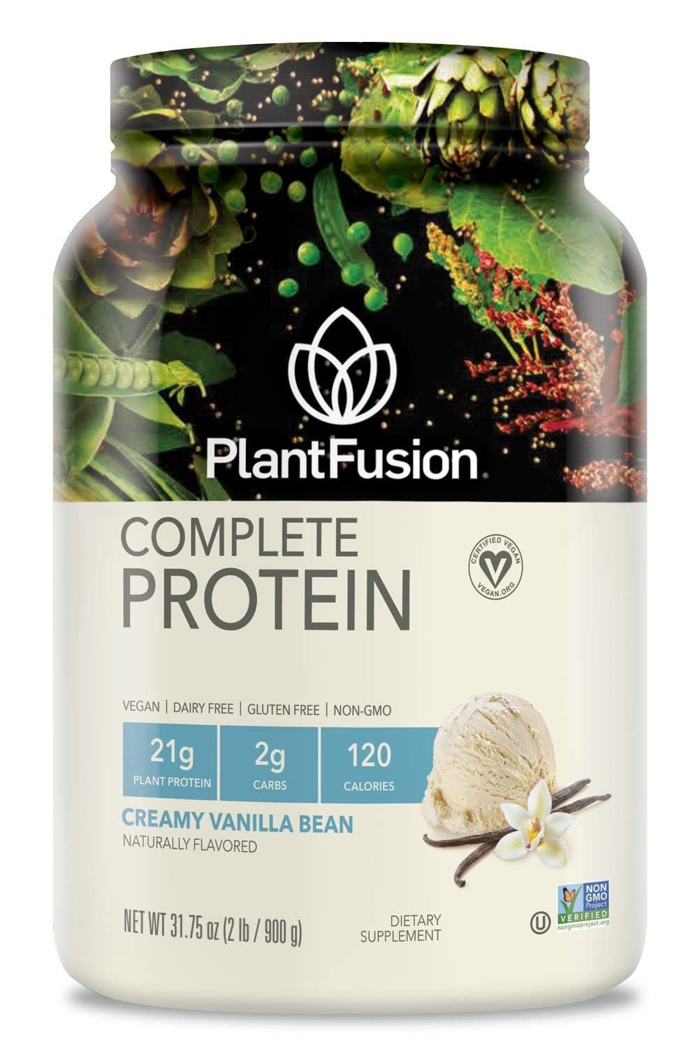 Complete Plant-Based Protein Powder, Gluten Free, Vegan, Vanilla,2lbs