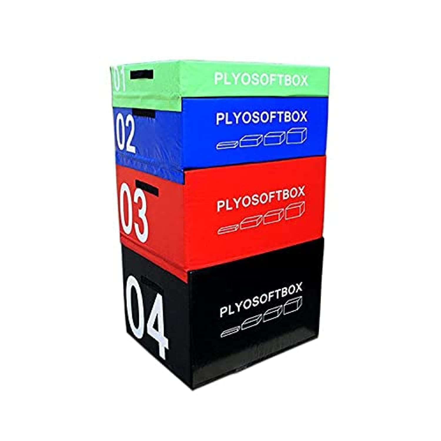 Plyo Box 4 in 1 - Durable Soft Foam Jump Box for Strength Training, Full-body Plyo box workout | Plyometric Jump Box | Plyo Box for Jumping Exercise, Cardio & Cross Fitness Gym Equipment