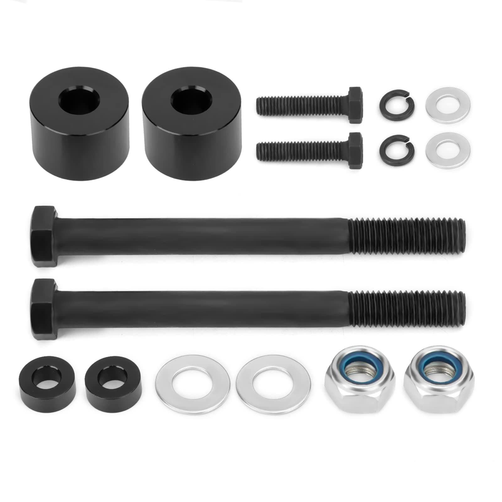 Dynofit Differential Drop Kit for 2005-2022 Tacoma 4WD, 2003-2019 4Runner 4WD, CNC Machined T6 Aircraft Billet Aluminum Diff Drop with Skid Plate Drop Spacer Fit 2005-2015 Fj Cruiser 4WD (Black)