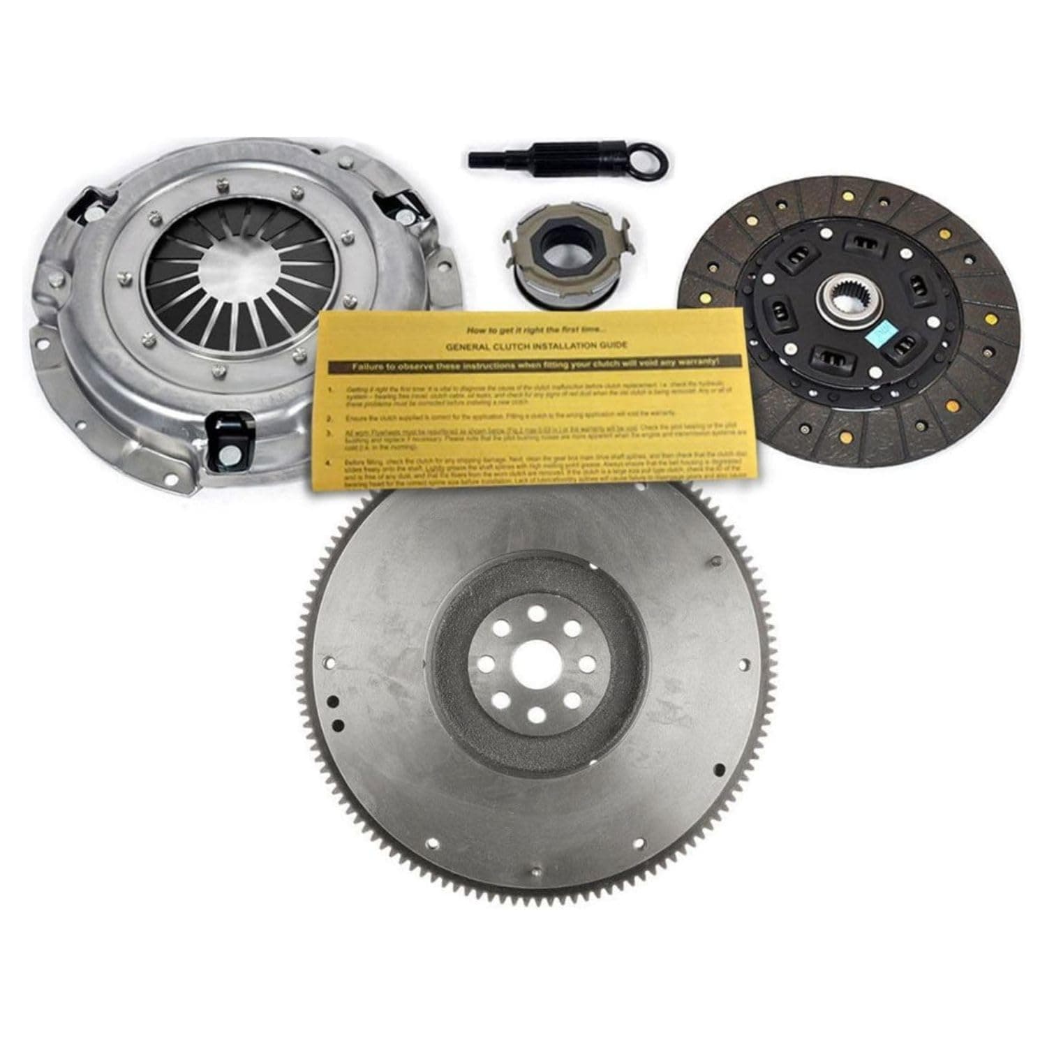 EFT HD Clutch Kit with OEM Nodular Cast Flywheel For Subaru Impreza Forester Legacy Outback - Includes EFT Racing Heavy Duty Pressure Plate & Organic Disc - Comes with 12 Month Brand Warranty